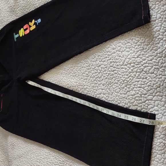 NWT TSUKI Market Size 34 Mischief Corduroy Trouser Spellout Leg Pants - Picture 6 of 15